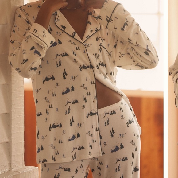 eberjey Gisele Printed Modal Long PJ Set - Picture 4 of 4